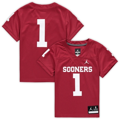 Oklahoma Sooner Toddler Jordan Jersey #1 - Crimson