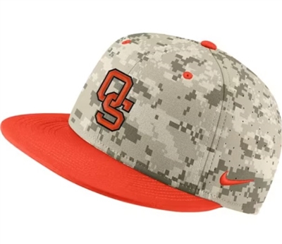 Nike Oklahoma State Cowboys Mens Tan Aero True On-Field Baseball Fitted Hat