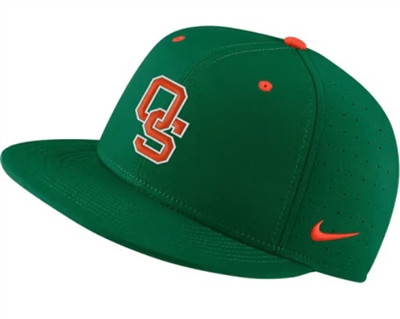 Nike Oklahoma State Cowboys Mens Green Aero True On-Field Baseball Fitted Hat