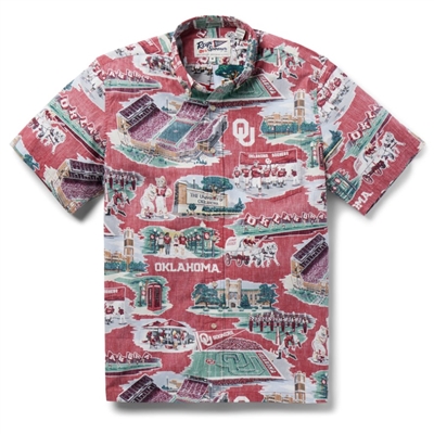 Oklahoma Sooners Reyn Spooner Scenic Button Up Shirt