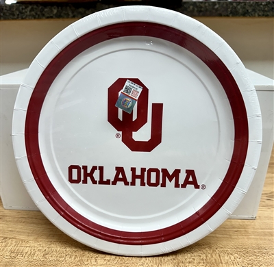 OU 9" Paper Plates