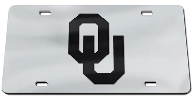 OU Acrylic Mirror Finish License Plate