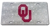 OU Acrylic Glitter License Plate