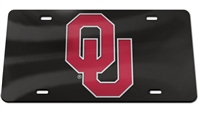 OU Acrylic Mirror Finish License Plate