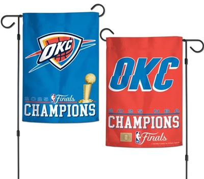 OKC Thunder 2025 NBA Champs 2-sided Garden Flag