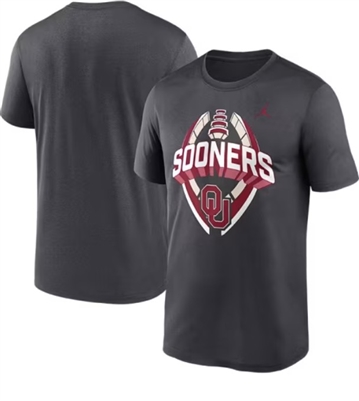 Nike Oklahoma Sooners Grey Legend Football Short Sleeve T Shirt