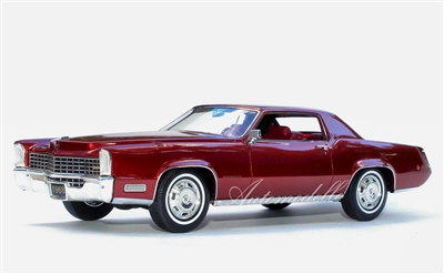 1968 Cadillac Fleetwood Eldorado Tribute Edition in San Mateo Red Iridescent 1:24
Model Images
