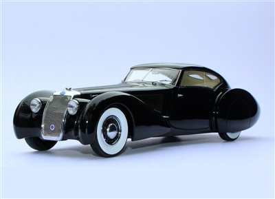 1937 Delage D8-120 S Aerodynamic CoupÌ©e by Pourtout Homage Edition in Black 1:24 Last ONE
