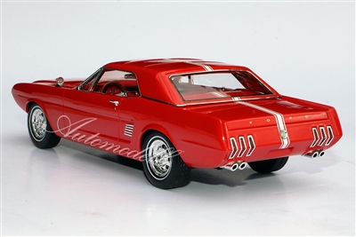 1963 Ford Mustang II Concept Tribute Edition Red 1:24 Automodello with Removable Hardtop
