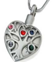 Tree Of Life Heart With Multicolored Stones