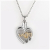 Gold and Silver Mom Heart
