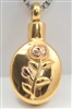 Gold Pendant With Rose
