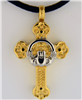 Gold Claddagh Cross