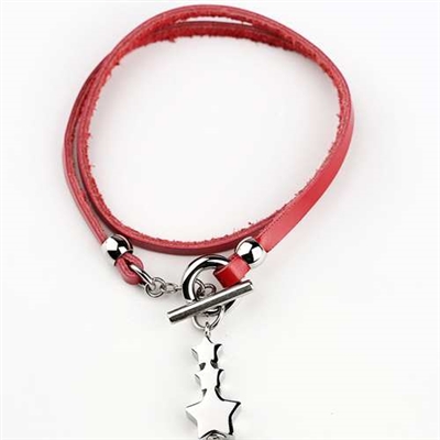Red Bracelet With Star Pendant