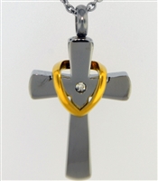 Small Women's Cross With Gold Drape