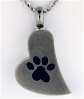 Paw Print On Funky Heart