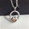 Small Ring With Heart Pendant