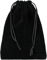Black Velour Jewelry Bag for Pendants and Necklaces