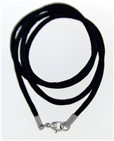 Black Silk Cord Necklace