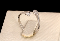 Adjustable Silver Cubic Zirconia Ring