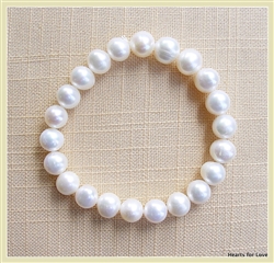White Pearl 8mm Bracelet