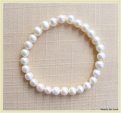 White Pearl 9mm Bracelet