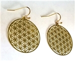 Gold Plated Flower of Life Earrings