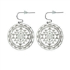 ER-03-S Sri Yantra Silver Plated 30mm Earrings