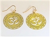 ER-05 Om 18k Gold Plated 30mm Earrings