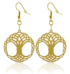 Tree of Life 18K Gold Plated Earrings