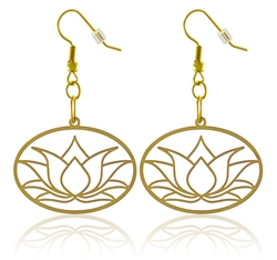 Lotus 18K Gold Plated Earrings
