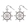 ER-11-S Buddhist Wheel Silver Plated 30mm Earrings