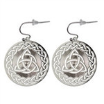 ER-15-S Celtic Triqueta Silver Plated 30mm Earrings