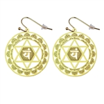 Heart Chakra 18kt Gold Plated Earrings