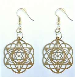 Star of David/ Seed of Life earrings silver plated