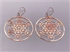 ER-202-COP Metatron copper Plated 2" Earrings