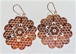 Metatron Hearts Copper Plated 2" Earrings