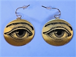 ER-27 Eye on Ear 18k Gold Plated 30mm Earrings