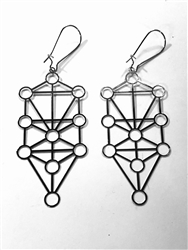 ER-294-S silver plated Kabbalah Earrings