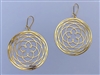 ER-295 Venus Orbit 18k Gold Plated 2" Earrings