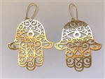 ER-308 Hamsa 18k Gold plated earrings