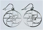 Silver Plated Quadruple Golden Ratio 30mm Earrings