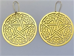ER-312 Celtic Pentagram 72mm Earrings