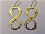 ER-356 Infinity Symbol 18k Gold plated Large earrings