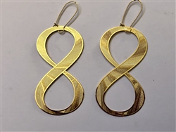 ER-356 Infinity Symbol 18k Gold plated Large earrings