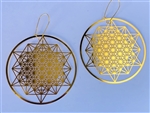 Hexagon Star & Flower of Life 18k Gold Plated 72mm Earrings