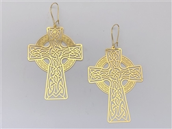 Celtic Cross 18k Gold Plated 3"