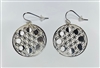 ER-39-S Lunar Phase 18k Silver Plated 30mm Earrings