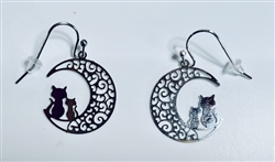 Cats Stainless Steel 20mm Earrings