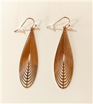 Gold Plated Tear Drop Earrings 50mm